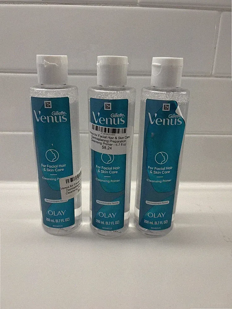 3x Gillette Venus for Facial Hair & Skin Care Cleansing Primer 6.7 oz OLAY - NEW