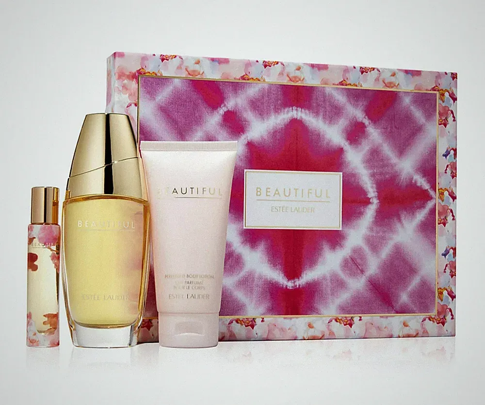 Beautiful By Estee Lauder Fragrance 3 Pcs Gift Set Perfume Spray Body Lotion NIB