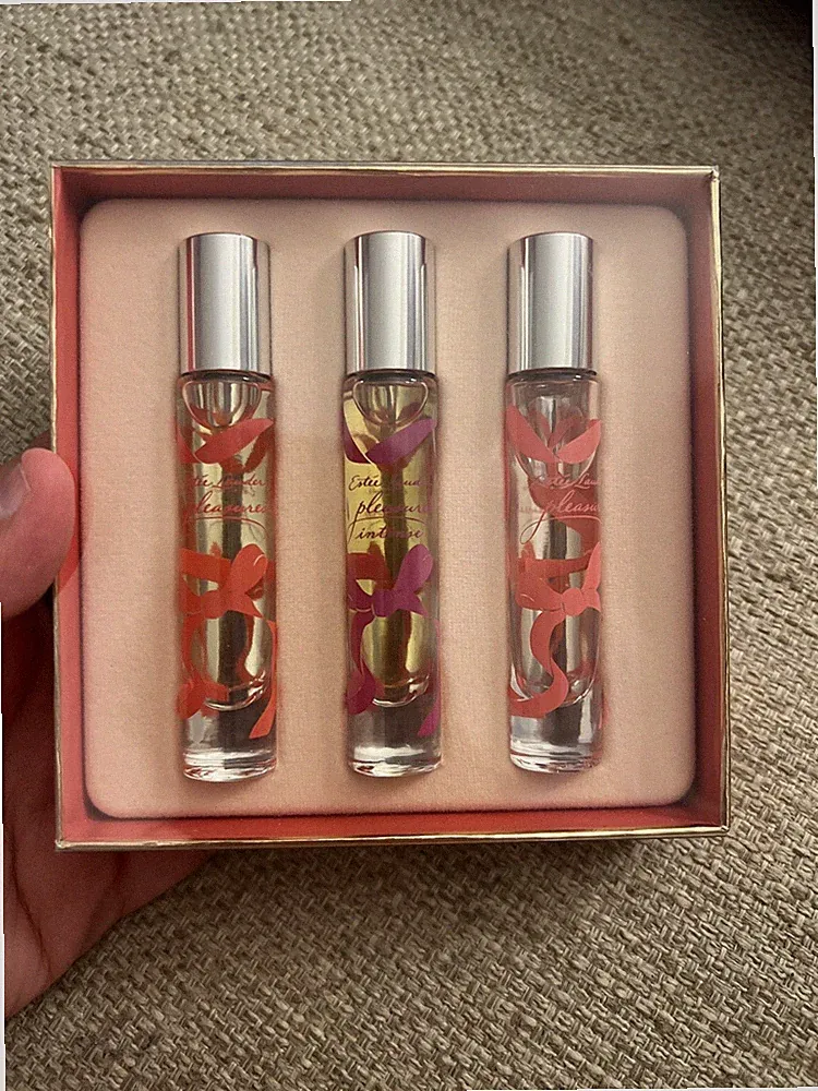 Estée Lauder Pleasures&Pleasures Intense Rollerball Perfume Sample Gift Set NEW