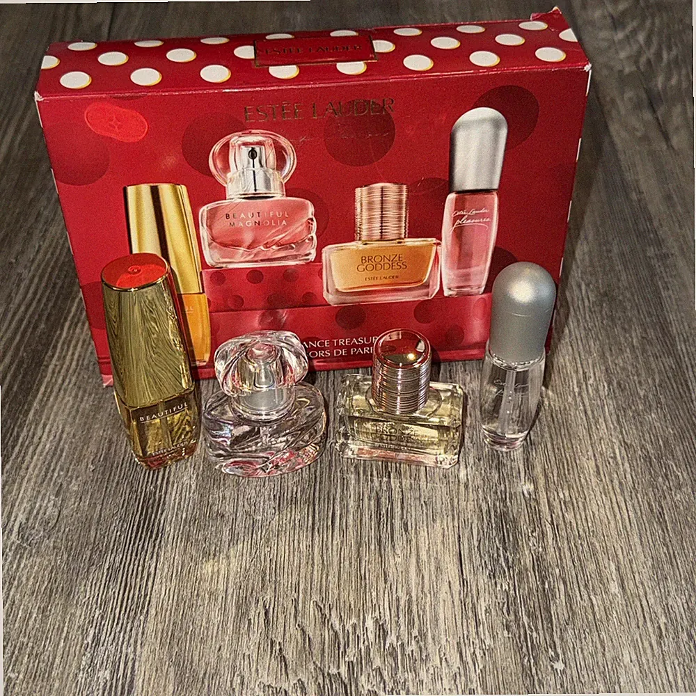 ESTEE LAUDER 4 Pc Fragrance Treasures Gift Set Open