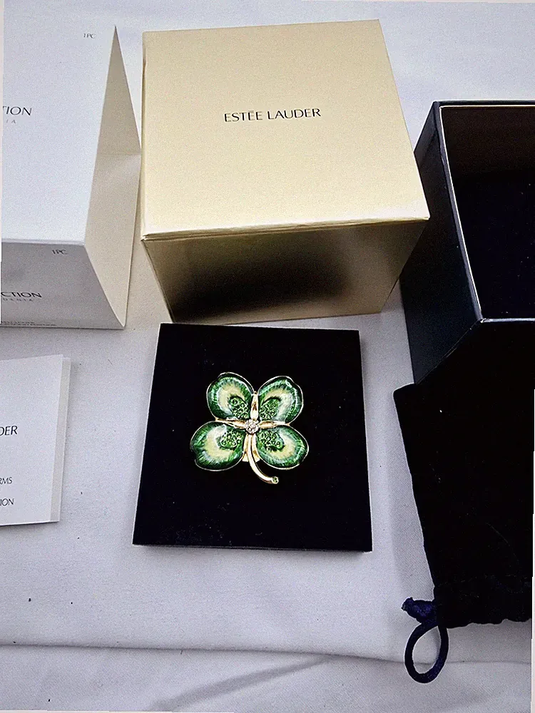 Estee Lauder Emerald Clover Tuberose Gardenia Solid Perfume Compact NEW RARE